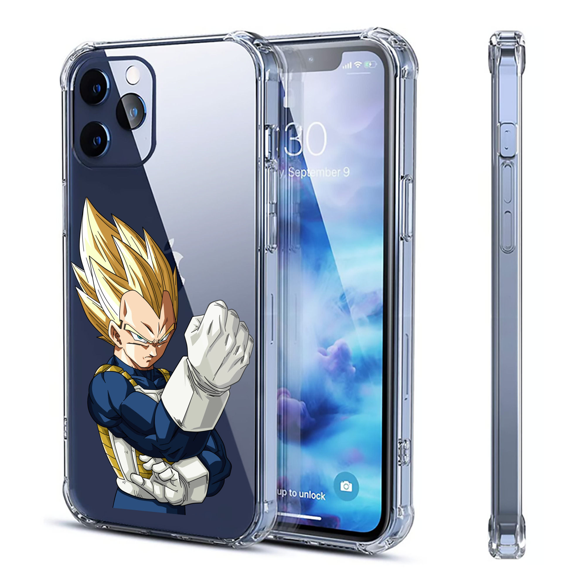 （画像用） ドラゴンボール ベジータ四世（Bejīta Yonsei）DRAGON BALL Vegeta IV 【iPhone 12シリーズ対応】透明スマホケース（クリアソフトケース）